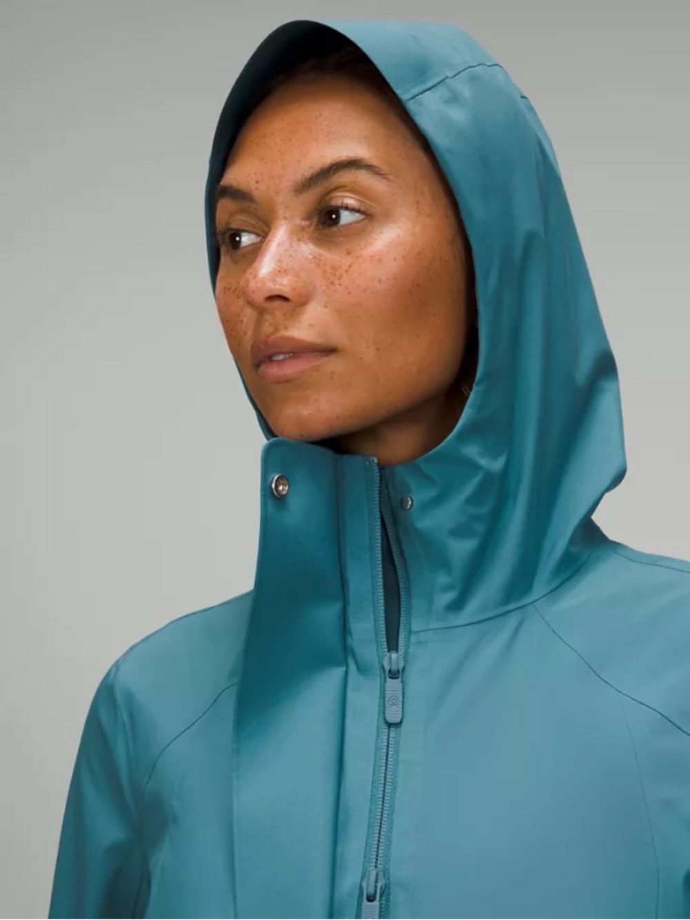 Lululemon Rain Rebel Jacket Waterproof size 10 Capture Blue - Picture 13 of 15